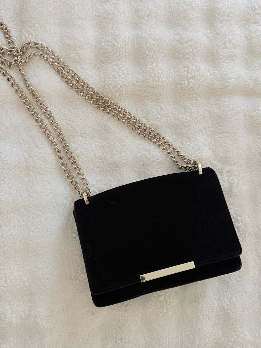 Kate Spade Black Velvet Chain-Handle Shoulder Bag